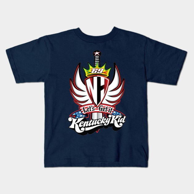 Nicky Hayden The Kentucky Kid Kids T-Shirt by Beadams